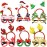 12PCS Christmas Headbands and Glasses Frames, Christmas Party Glittered Glasses Frame and Christmas Holiday Headbands for Christmas Party Favors Supplies Xmas Party, Holiday Favors and Photo Booth