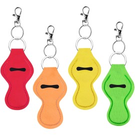 Duufin 20 Pieces Chapstick Holder Keychain Lipstick Holder Lip Balm Holder with 20 Pieces Metal Clip Cords Chapstick Keyring Holder for Chapstick Tracker and Safeguard, 10 Colors Duufin 20 Pieces Chapstick Holder Keychain Lipstick Holder Lip Balm Holder with 20 Pieces Metal Clip Cords Chapstick Keyring Holder for Chapstick Tracker and Safeguard, 10 Colors