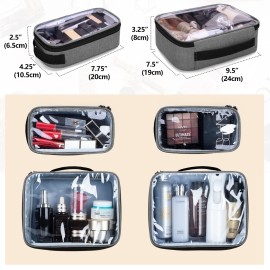 BAFASO Travel Makeup Bag with 4 Inner Removable Pouches, Multifunctional Hair Bag Cosmetic Bag Holds Makup/Hair Supplies (Patent Pending), Gray BAFASO Travel Makeup Bag with 4 Inner Removable Pouches, Multifunctional Hair Bag Cosmetic Bag Holds Makup/Hair Supplies (Patent Pending), Gray