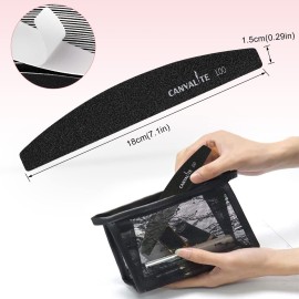 Canvalite 40 PCS Nail File Professional Reusable Peel and Stick Nail Files Replaceable Emery Boards 100 Grit Fingernail Files Manicure Tools for Home and Salon Use Canvalite 40 PCS Nail File Professional Reusable Peel and Stick Nail Files Replaceable Emery Boards 100 Grit Fingernail Files Manicure Tools for Home and Salon Use
