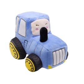 YONLIT Soft Plush Tractor Stuffed Truck Toy Super Cute Car Plushie Throw Pillow Excellent Gifts for Kids or Birthday Party 12 Inches (Blue)