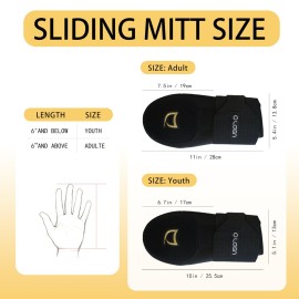 QLAEN Baseball Sliding mitt-Suitable for Left and Right Hands-Protection for Base Running and Softball-Sliding Guard-Youth Sliding Mitt Hand Protection