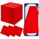 Juexica 8 Pieces Daycare Cot Blankets Children\'s Nap Blanket Daycare Cot Rest Time Blanket Fleece Blanket for Toddlers and Kids, 36 x 48 Inch (Red)