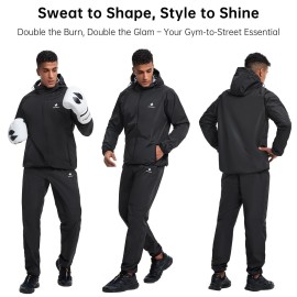 HOTSUIT Sauna Suit for Men Weight Loss Sweat Suit Boxing Exercise Sweat Sauna Jacket Pants