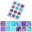 Mesiyun Nail Art Blue Glitter Sequins 3D Pearl Nails Shining Flakes Acrylic Powder Dust Chunky Flake 12Jars
