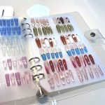 GUXACU Press On Nail Organizer 10 PCS Clear Empty Storage Packaging Display Salon Supplies with Nail Tape