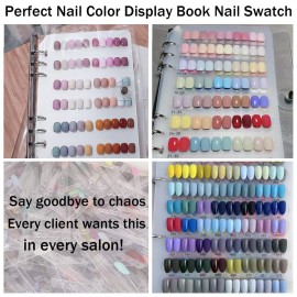 GUXACU Press On Nail Organizer 10 PCS Clear Empty Storage Packaging Display Salon Supplies with Nail Tape