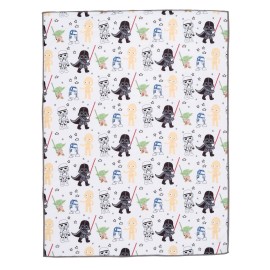 Lambs & Ivy Star Wars Classic Fleece Baby Blanket - Yoda/Darth Vader/R2-D2/C-3PO