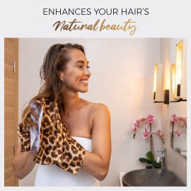 THE PERFECT HAIRCARE Curly Hair Girls Microfiber Plopping Towel Set - Anti-frizz Silky Smooth Hair Drying Wrap for Women - Super Absorbent Large Hair Towel + 2 Scrunching Towels to Micro Plop