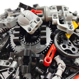 DSPITWOD MOC Technical Wheels Connectors Rack Gear Car Building Brick Accessories Pieces Sets STEM Learning Kits Engineering Toy Gift for Kids 