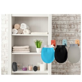 LYOB 5-in-1 Bath Exfoliation Set with 1-Silicone Body Scrubber, 1- Silicone Face Scrubber, and 3-Viscose Exfoliating Gloves for Skin Care, Back Scratcher, Body Scrub and Exfoliating Glove (Pink Set)