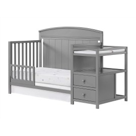 Oxford Baby Pearson Crib to Toddler Bed Guard Rail Conversion Kit, Dove Gray, GreenGuard Gold Certified