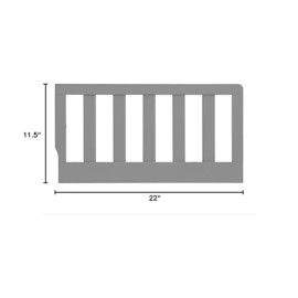 Oxford Baby Pearson Crib to Toddler Bed Guard Rail Conversion Kit, Dove Gray, GreenGuard Gold Certified