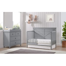 Oxford Baby Montauk Crib to Toddler Bed Guard Rail Conversion Kit, Farmhouse Gray, GreenGuard Gold Certified