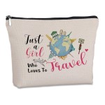 Yegifeyct Travel Lover Gifts Zipper Makeup Bag - Travel Cosmetic Bag for Women, Best Friends, Sister - Unique Birthday Gifts
