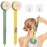 Ainiv 2 Pack Back Scrubber for Shower, Long Handled Shower Brush with Soap Dispenser, Exfoliating Body Scrubber for Wet or Dry Brushing, Shower Brush with Soft BristlesYellow & Green