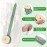 Ainiv 2 Pack Back Scrubber for Shower, Long Handled Shower Brush with Soap Dispenser, Exfoliating Body Scrubber for Wet or Dry Brushing, Shower Brush with Soft BristlesYellow & Green