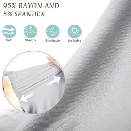 OWLOWLA Newborn Swaddle Set Stretch Wrap Swaddle Receiving Blanket for Baby Boy Girl(Gray)