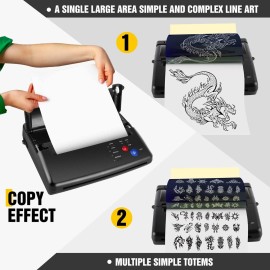GVOTPLOP Tattoo Stencil Transfer Copier Printer with 20pcs Free Stencil Transfer Paper, Thermal Copier Printer Tattoo Kit