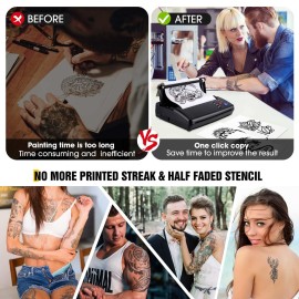 GVOTPLOP Tattoo Stencil Transfer Copier Printer with 20pcs Free Stencil Transfer Paper, Thermal Copier Printer Tattoo Kit