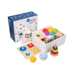 Adena Montessori Play Kit for 7-8 Months Baby,9 in 1 Learning Educational Toys for Toddler,Include Object Permanence Box,Different Balls,Shape Puzzles and More,Christmas Birthday Gift for Boys Girl