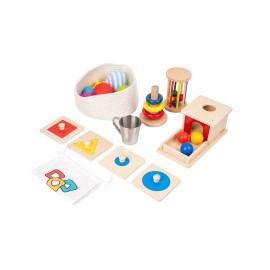 Adena Montessori Play Kit for 7-8 Months Baby,9 in 1 Learning Educational Toys for Toddler,Include Object Permanence Box,Different Balls,Shape Puzzles and More,Christmas Birthday Gift for Boys Girl