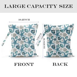 zcyxuuw Wet Bag, Wet Dry Bag, Wet Bag for Swimsuit, Travel, Beach, Pool, Diapers, Dirty Yoga Gym Clothes, Toiletries, Makeup Bag, Waterproof Reusable Cute Beach Bag Bee Flower Decor, 2 Pcs Set.