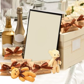 120 Pcs Mini Bear Baby Shower Favors Small Bears Bulk Tiny Plush Toy with 40 Pillow Box with Ribbon Mini Stuffed Animals for Baby Shower Wedding Birthday Supplies