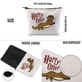 G2TUP Harry Otter Makeup Bag - Sea Otter Animal Lovers Cosmetic Bag Zipper Travel Bag - White G2TUP Harry Otter Makeup Bag - Sea Otter Animal Lovers Cosmetic Bag Zipper Travel Bag - White
