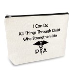 Physician Assistant Makeup Bag - PA Nurse Cosmetic Bag for Medical Student Graduation - Inspirational Christmas Birthday Gift for Future PA