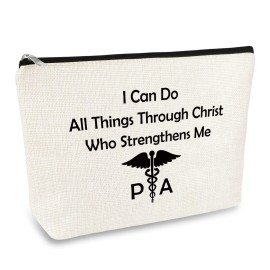 Physician Assistant Makeup Bag - PA Nurse Cosmetic Bag for Medical Student Graduation - Inspirational Christmas Birthday Gift for Future PA