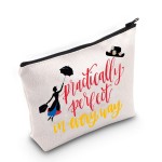 Mary Cosmetic Make up Bag Mary Gift Practically Perfect in Every Way Makeup Zipper Pouch Bag for Women (Practically Perfect)