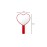 lasenersm 1 Piece Travel Handheld Mirror Heart Shaped Cosmetic Hand Mirror Travel Makeup Mirror Hand Held Mirror Plastic Cosmetic Mirror Makeup Hand Mirror with Handle, Red
