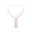 lasenersm 1 Piece Travel Handheld Mirror Heart Shaped Cosmetic Hand Mirror Travel Makeup Mirror Hand Held Mirror Plastic Cosmetic Mirror Makeup Hand Mirror with Handle, Pink