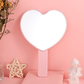 lasenersm 1 Piece Travel Handheld Mirror Heart Shaped Cosmetic Hand Mirror Travel Makeup Mirror Hand Held Mirror Plastic Cosmetic Mirror Makeup Hand Mirror with Handle, Pink lasenersm 1 Piece Travel Handheld Mirror Heart Shaped Cosmetic Hand Mirror Travel Makeup Mirror Hand Held Mirror Plastic Cosmetic Mirror Makeup Hand Mirror with Handle, Pink