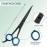 Green Max Hair Scissors, Hair Cutting Barber Scissors, Sharp Blades, Razor Edge, Stainless Steel Salon Hairdressing Sharp Scissors for Men Women -6.5 (Black)