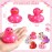 Jerify 24 Pcs 2 Inch Rubber Duckies Bulk Small Heart Rubber Ducks for Pool Bathtub Toys Classroom Prizes Birthday Party Favors Gifts Goodie Bag Fillers, 6 Styles
