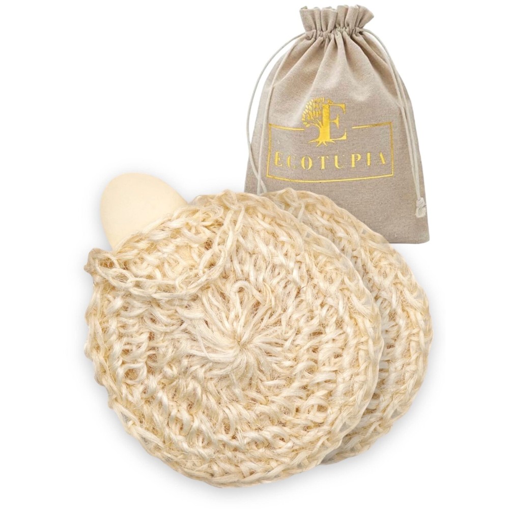 Natural Handwoven Sisal Loofah Body Scrubber - Organic Shower Sponge Made from Premium Agave Fibers - Arabic-Turkish Style with Bar Soap Pouch - Natural Body Scrubber for Men & Women Natural Handwoven Sisal Loofah Body Scrubber - Organic Shower Sponge Made from Premium Agave Fibers - Arabic-Turkish Style with Bar Soap Pouch - Natural Body Scrubber for Men & Women