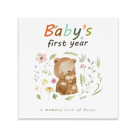 Complete 100 Pages First 5 Years Baby Memory Book and Baby Milestone Book, Easy to Fill Baby Journal From Pregnancy to 5 Years, Hardcover Baby Album and Memory Book, 9.3 x 9.3