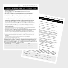 Scalp Micropigmentation Client Intake Forms: Intake,Consent,Consultation and Aftercare Forms | 75pk 25 of Each | for PMU Scalp Tattoo Professional Pigmentation 8.5 x 11 in Forms, Black and White
