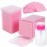 400 pieces nail cotton pads,1 pull-down pump dispenser bottle, super absorbent soft non-woven eyelash glue wipes, nail polish dehumidifier for eyelash extension products and nail oil bottle (pink)