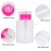 400 pieces nail cotton pads,1 pull-down pump dispenser bottle, super absorbent soft non-woven eyelash glue wipes, nail polish dehumidifier for eyelash extension products and nail oil bottle (pink)