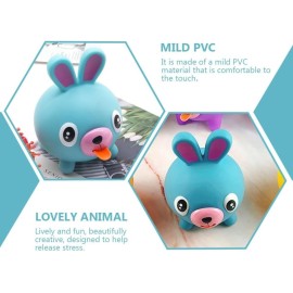 TOYANDONA Vent Decompression Stress Toys Dog Ball Gifts for Out Class Fidget Toystongue Talking Squeaky Latex with Screaming Adorable Tongue Blue Squeak Games Teenagers Sound Adults (Blue, 10x9cm)