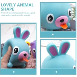 TOYANDONA Vent Decompression Stress Toys Dog Ball Gifts for Out Class Fidget Toystongue Talking Squeaky Latex with Screaming Adorable Tongue Blue Squeak Games Teenagers Sound Adults (Blue, 10x9cm)