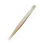 Ms.Queen Straight Tweezers for Eyelash Extensions-Precision Lashing Tweezers for Individual Volume Lashes Extensions