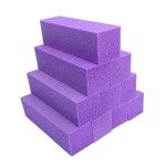 10 Pcs Nail Buffer Block for Acrylic and Natural Nails, 4 Sided Sanding Buffers for Gel Nails Fingernail Shine Buffing Filer Set, Professional Manicure Polisher Buffer Bulk Medium Grit (Purple)
