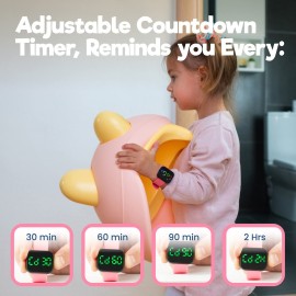 Potty Training Watch for Kids V2 - A Water Resistant Toilet Reminder Device for Boys & Girls to Train Your Toddler with Fun/Musical & Vibration Interval Reminder with Potty Training eBook (Pink)