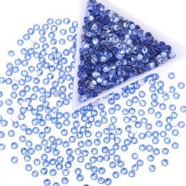 3000Pcs Light Blue Crystal Rhinestones,Glass Flatback Rhinestones Gemstones Mini for Nail Face Makeup Art Crafts Clothes Decoration - (SS10,2.8mm,Light Blue)