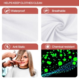 Short Barber Cape, Waterproof Nylon Salon Hair Cutting Cape, Makeup Artist Cape for Hair Dye, Comb-out, Styling, Shampoo