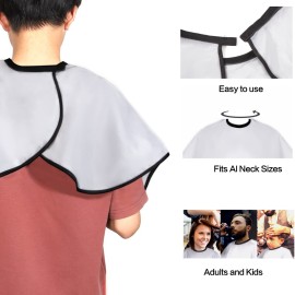 Short Barber Cape, Waterproof Nylon Salon Hair Cutting Cape, Makeup Artist Cape for Hair Dye, Comb-out, Styling, Shampoo